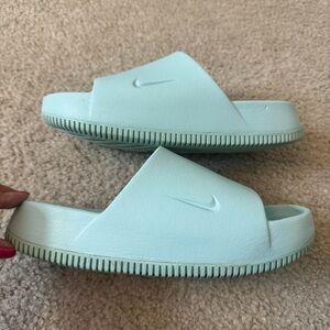 Nike Calm Slide Sandals Jade Ice Aqua Men's‎ 6 Women's 7 Comfort